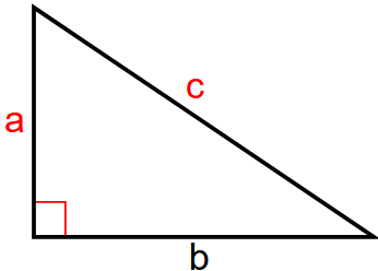 Berechent d'Längt vum Been b  vun engem Dräieck mat dem Pythagorean Theorem
